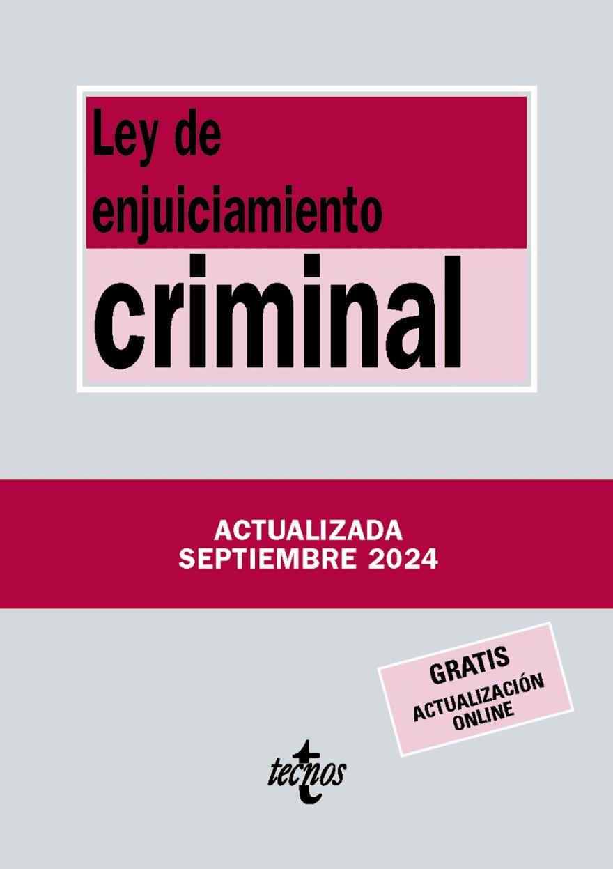 LEY DE ENJUICIAMIENTO CRIMINAL | 9788430991099 | EDITORIAL TECNOS