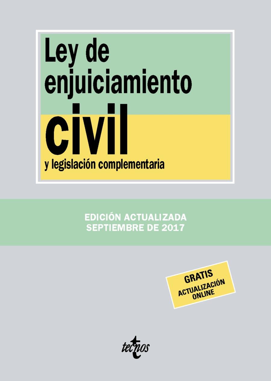 LEY DE ENJUICIAMIENTO CIVIL Y LEGISLACIÓN COMPLEMENTARIA | 9788430971787 | EDITORIAL TECNOS