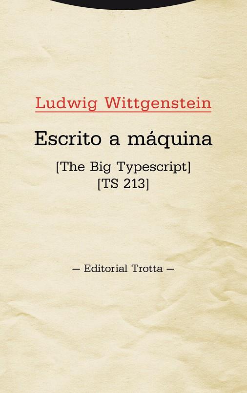 ESCRITO A MÁQUINA | 9788498795592 | WITTGENSTEIN, LUDWIG