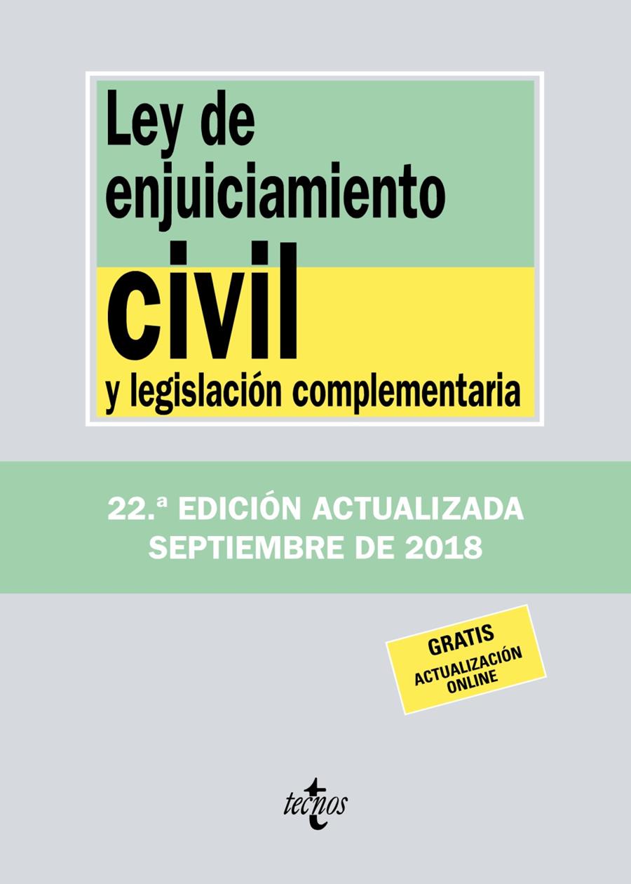 LEY DE ENJUICIAMIENTO CIVIL 2018 | 9788430975068 | EDITORIAL TECNOS