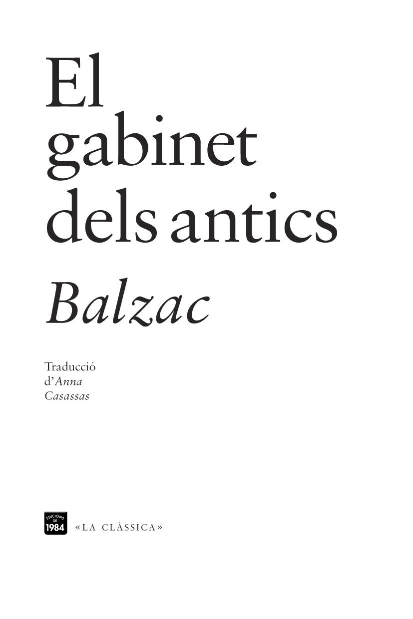 GABINET DELS ANTICS, EL | 9788415835110 | BALZAC, HONORÉ DE