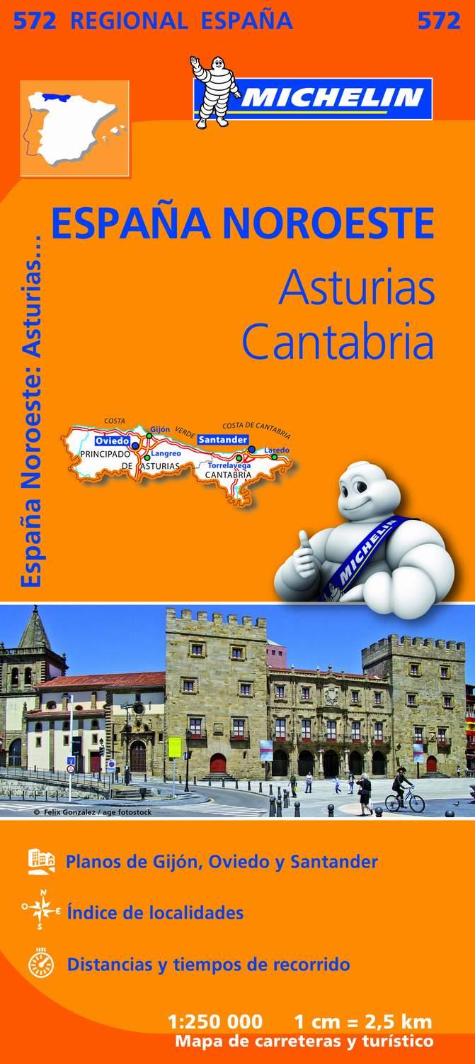 MICHELIN ESPAÑA NOROESTE ASTURIAS. CANTABRIA (572) | 9782067184152 | VARIOS AUTORES