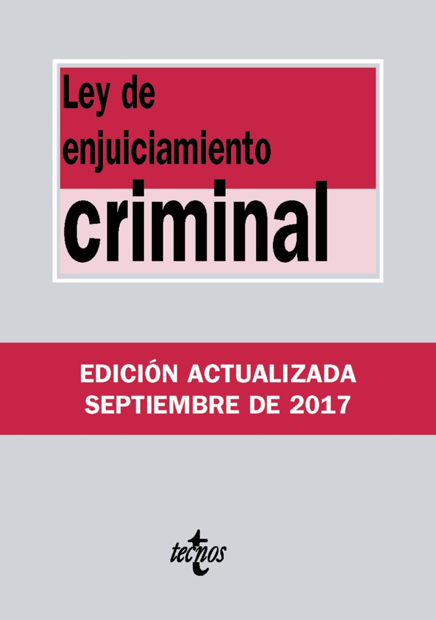 LEY DE ENJUICIAMIENTO CRIMINAL | 9788430971893 | EDITORIAL TECNOS